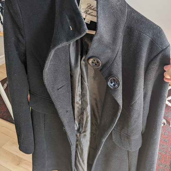 Urban Behaviour black long jacket. Size Large - Picture 3 of 3